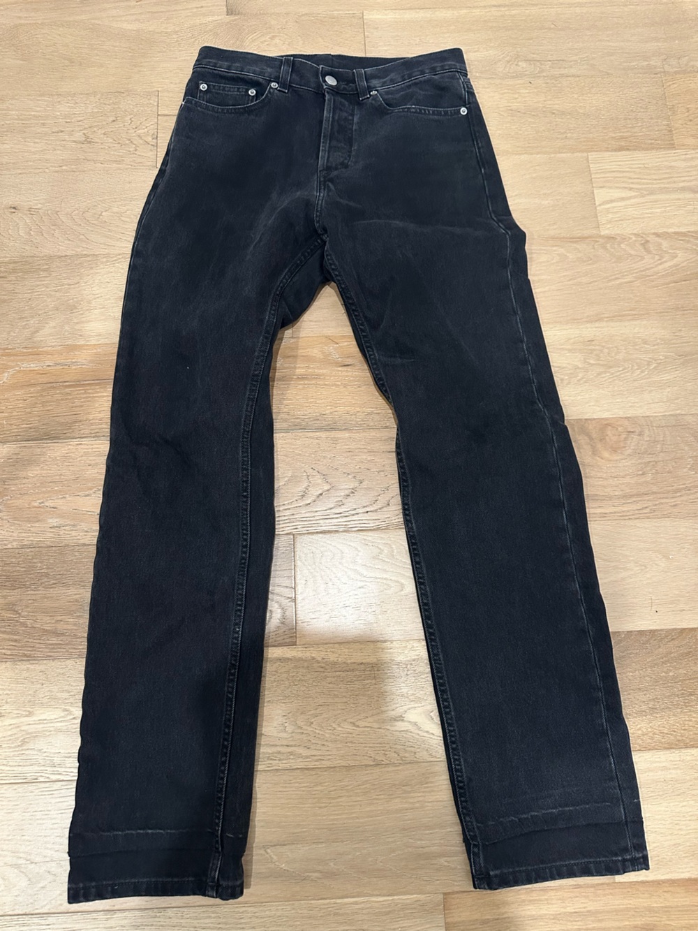 Aime Leon Dore Black Denim Jeans Ald Size 30 Made In Italy Straight 100% Cotton